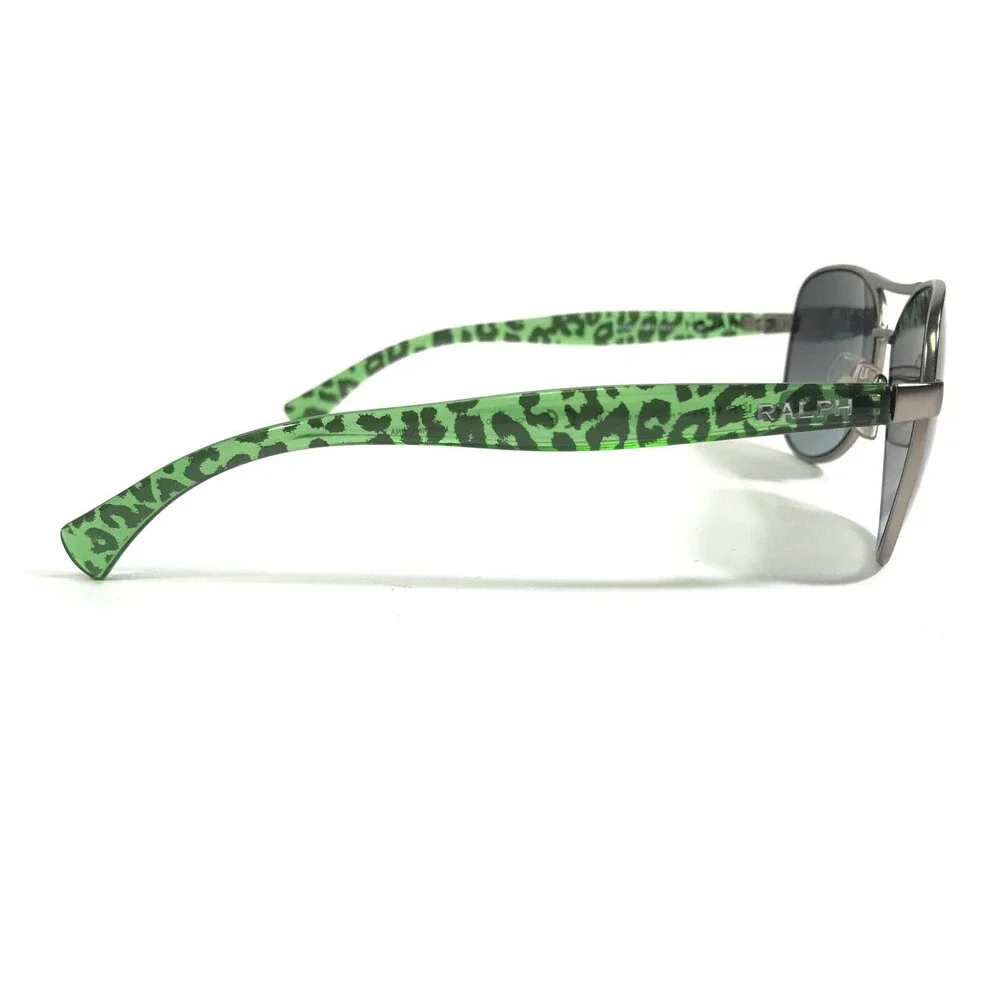Ralph Lauren Sunglasses RA4108 494/T3 Gray Green Round Frames with Blue Lenses